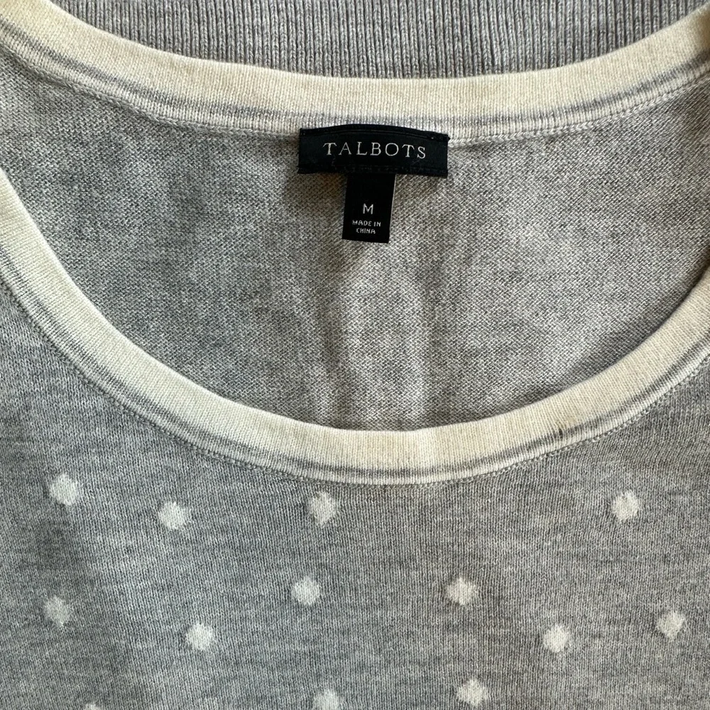 Talbots Charming Shell Dot Top - Picture 6 of 8